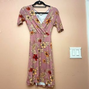 Purple-pink flower dress